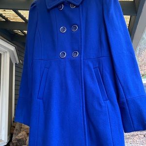 ROYAL BLUE WINTER PEA COAT Medium